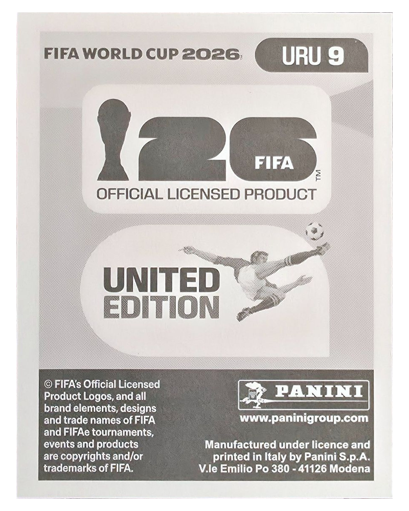 Panini FIFA WM 2026 United - URU 9 - Nahitan Nandez