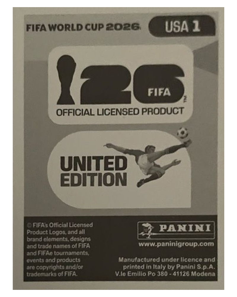 Panini FIFA WM 2026 United - USA 1 - Team Logo
