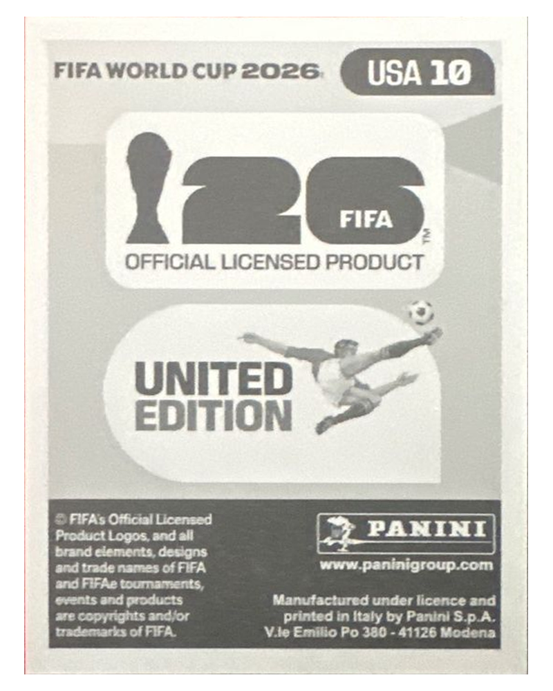 Panini FIFA WM 2026 United - USA 10 - Weston McKennie