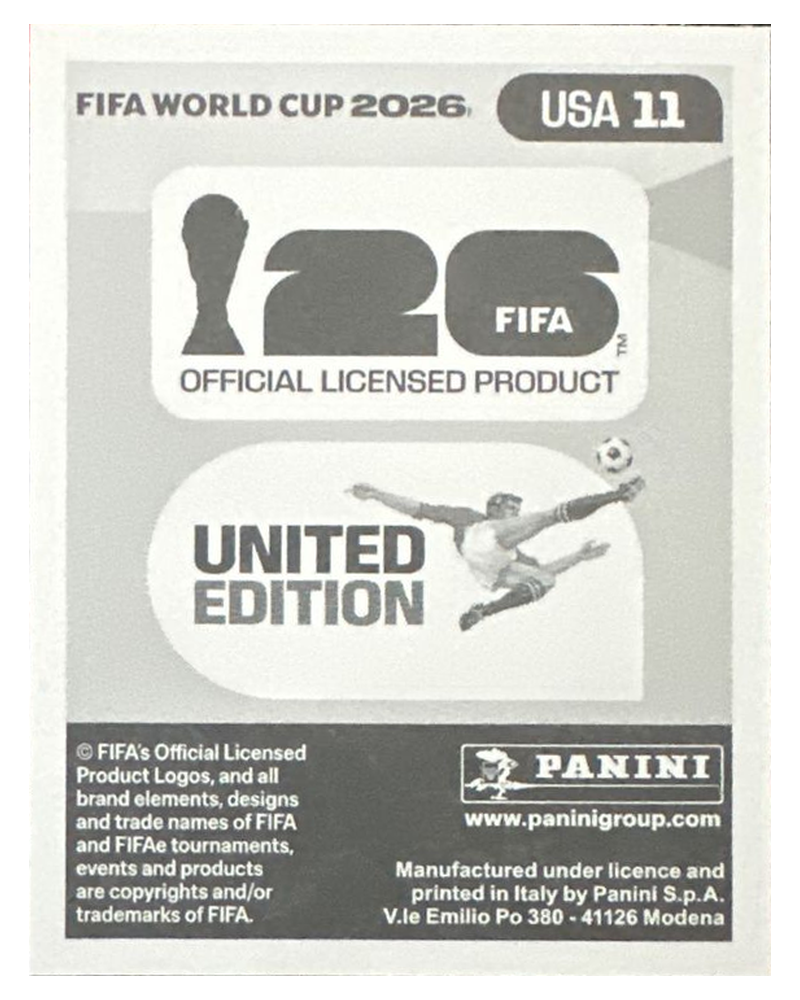 Panini FIFA WM 2026 United - USA 11 - Christian Roldan