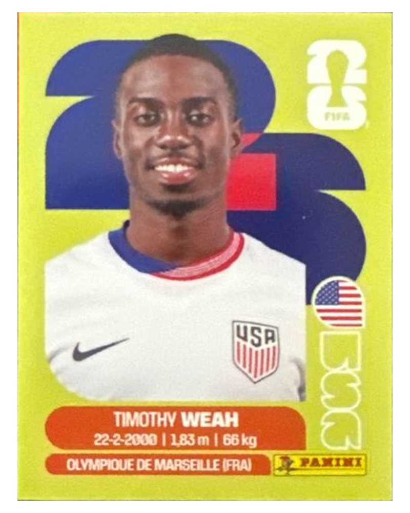 Panini FIFA WM 2026 United - USA 12 - Timothy Weah