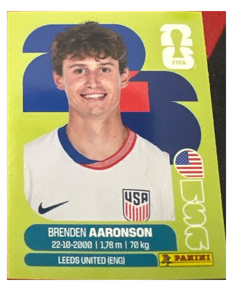 Panini FIFA WM 2026 United - USA 17 - Brenden Aaronson
