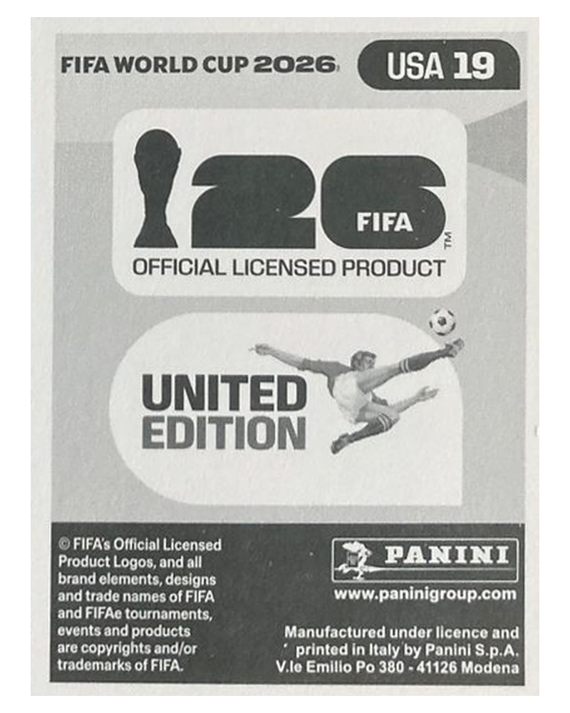 Panini FIFA WM 2026 United - USA 19 - Haji Wright