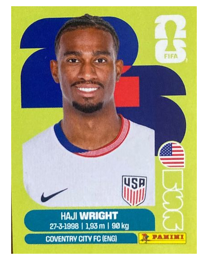 Panini FIFA WM 2026 United - USA 19 - Haji Wright