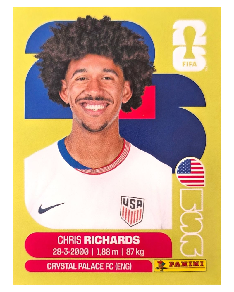 Panini FIFA WM 2026 United - USA 3 - Chris Richards