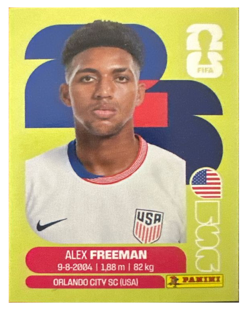 Panini FIFA WM 2026 United - USA 6 - Alex Freeman