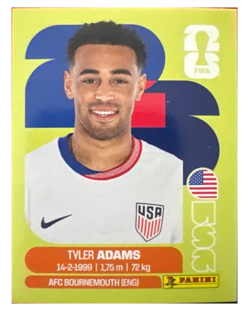 Panini FIFA WM 2026 United - USA 8 - Tyler Adams