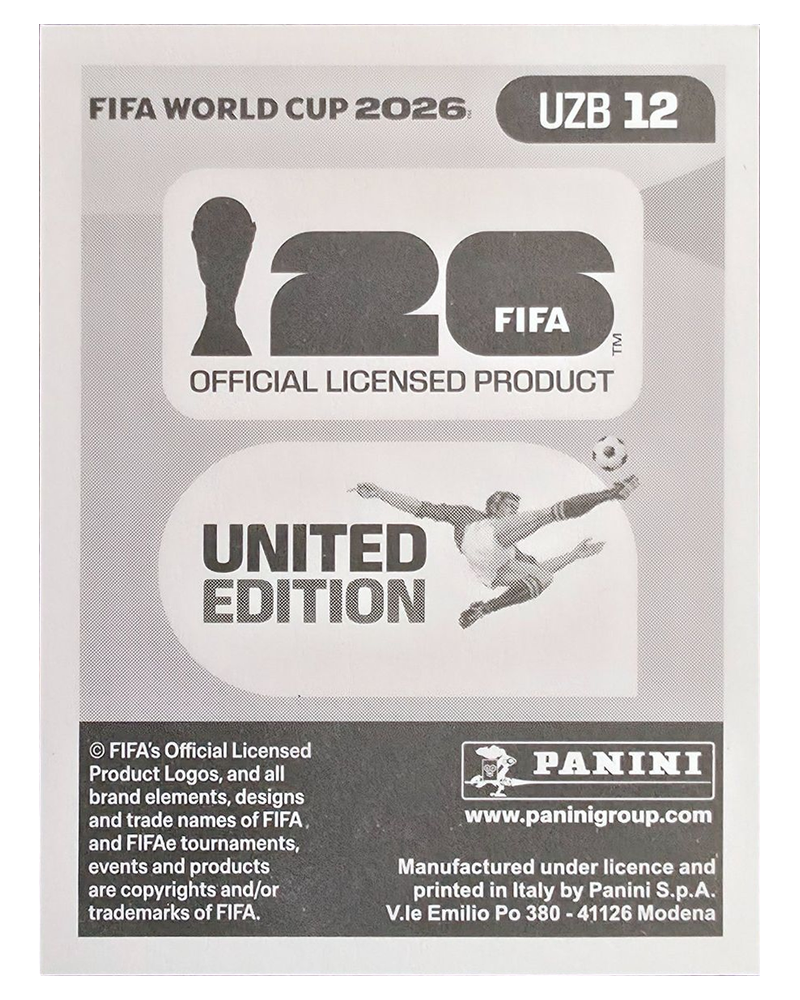 Panini FIFA WM 2026 United - UZB 12 - Jamshid Iskanderov