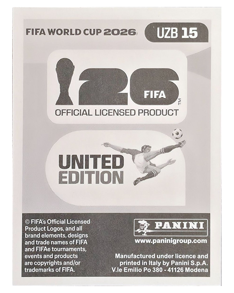 Panini FIFA WM 2026 United - UZB 15 - Khojimat Erkinov