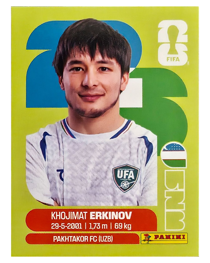Panini FIFA WM 2026 United - UZB 15 - Khojimat Erkinov