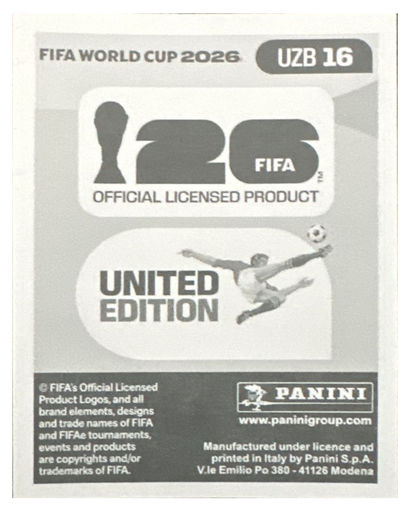 Panini FIFA WM 2026 United - UZB 16 - Eldor Shomurodov