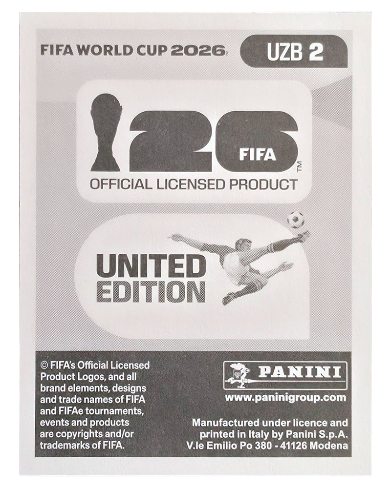 Panini FIFA WM 2026 United - UZB 2 - Utkir Yusupov