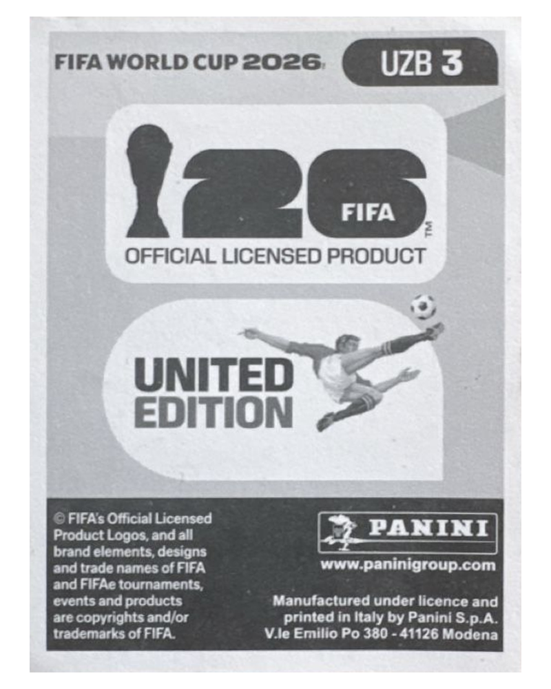 Panini FIFA WM 2026 United - UZB 3 - Farrukh Savfiev