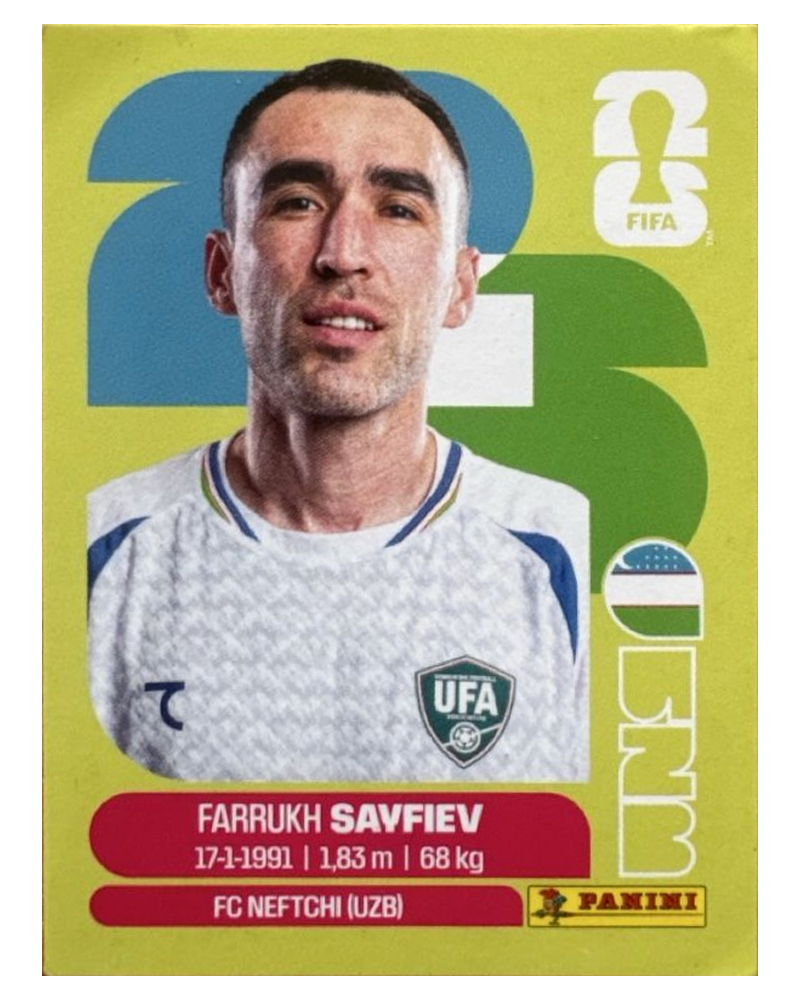 Panini FIFA WM 2026 United - UZB 3 - Farrukh Savfiev