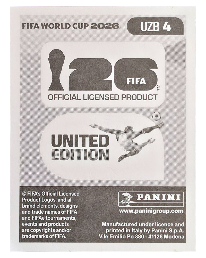 Panini FIFA WM 2026 United - UZB 4 - Sherzod Nasrullaev