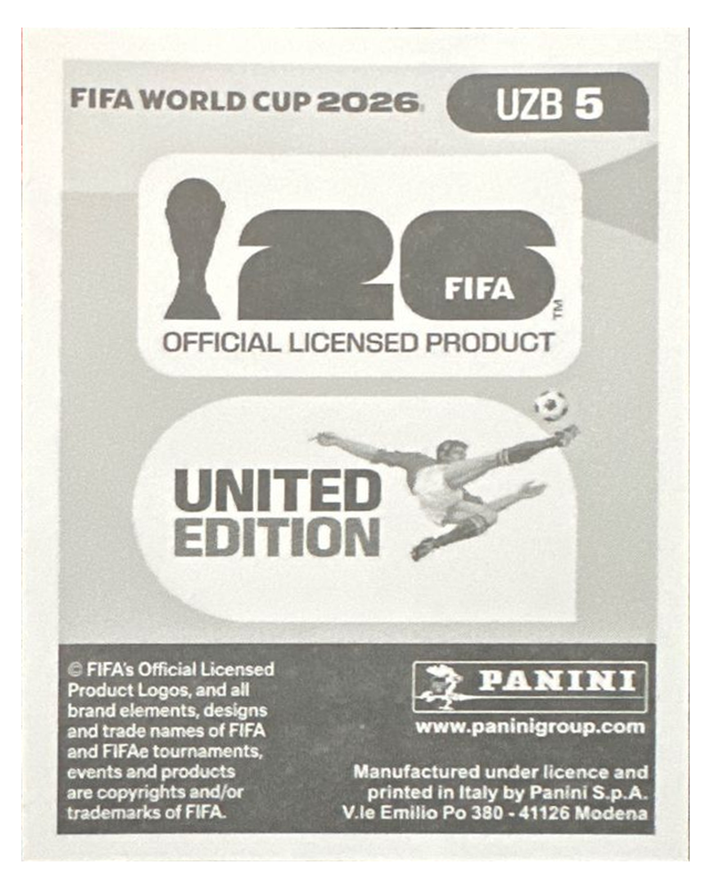 Panini FIFA WM 2026 United - UZB 5 - Umar Eshmurodov
