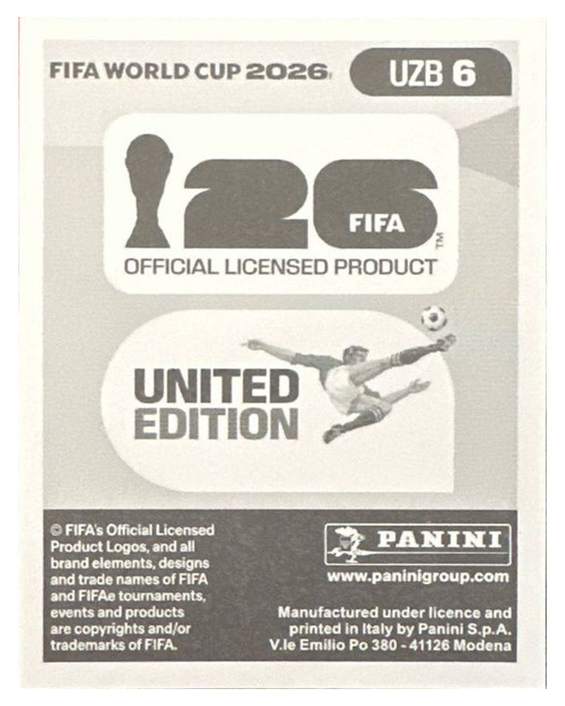 Panini FIFA WM 2026 United - UZB 6 - Husniddin Aliqulov