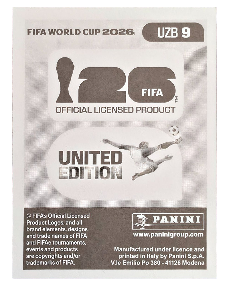 Panini FIFA WM 2026 United - UZB 9 - Abdukodir Khusanov