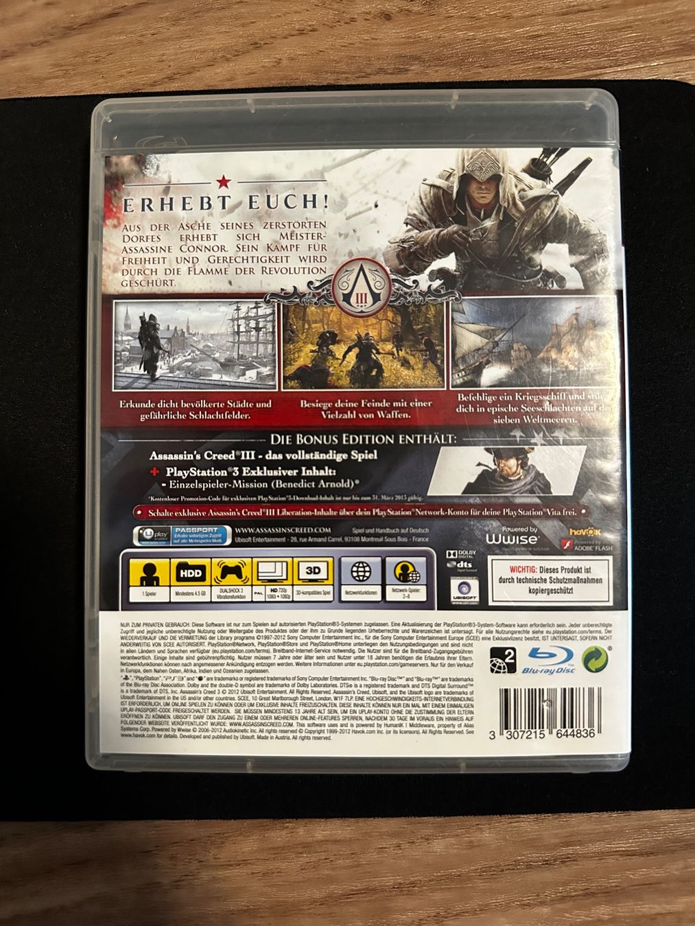 Assassin's Creed 3 - PS3 Spiel komplett – Foto 2