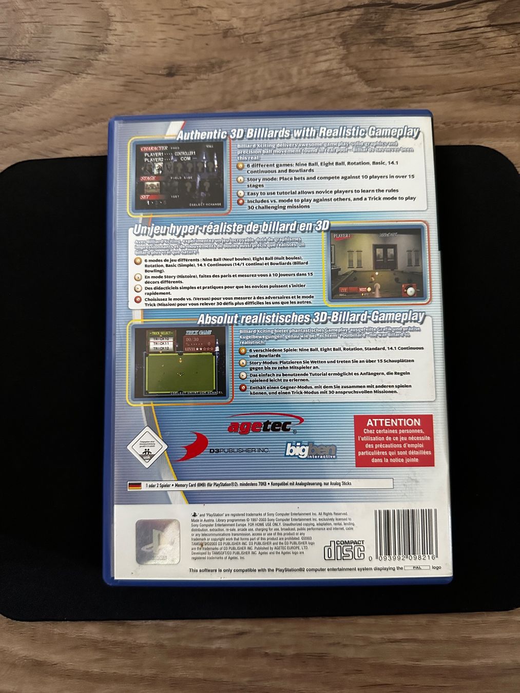 Billiards Xciting - PS2 Spiel – Foto 2