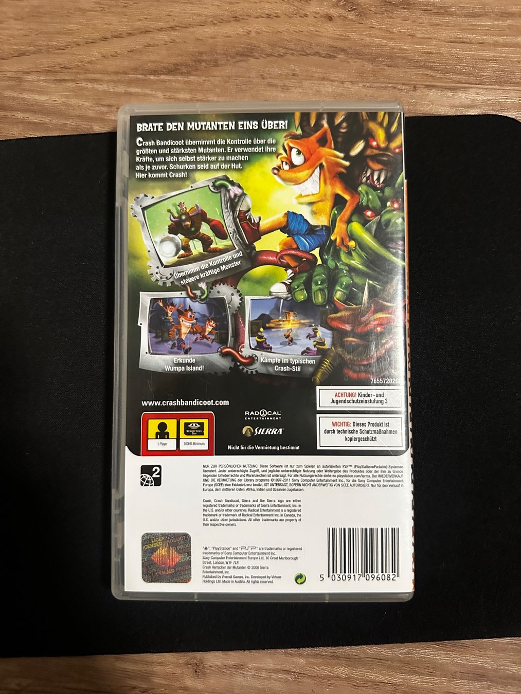Crash Herrscher der Mutanten - PSP Spiel – Foto 2