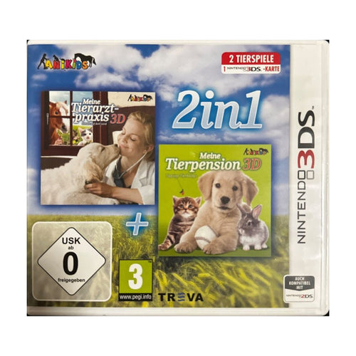 2in1: Meine Tierarztpraxis (2 Spiele) - Nintendo 3DS Spiel – freigestelltes Hauptbild