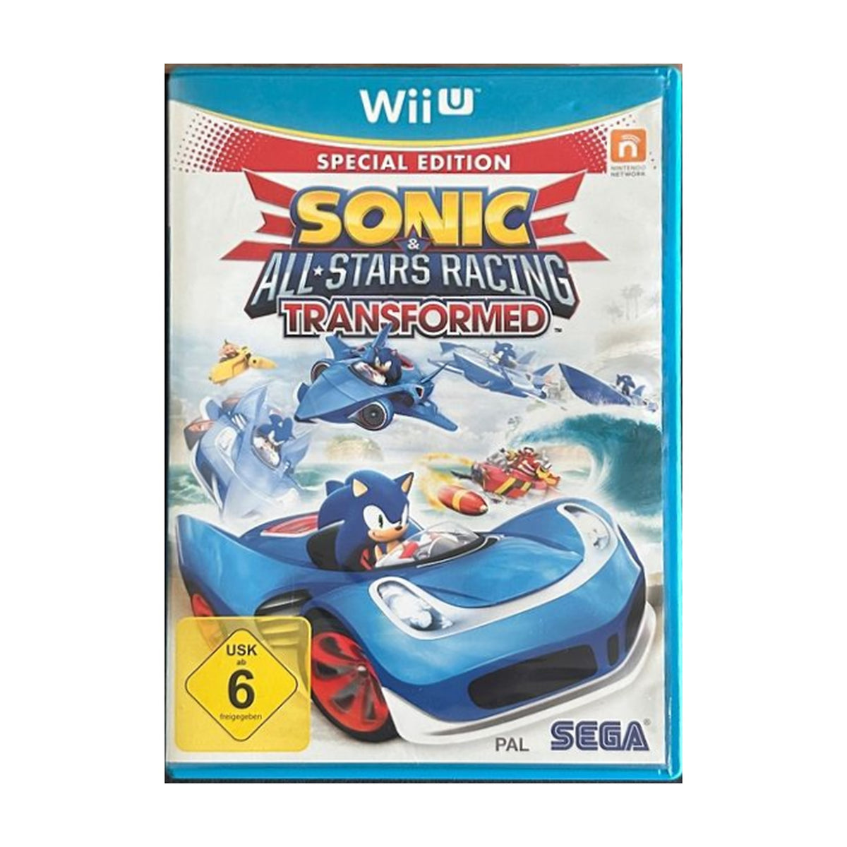 Sonic All Stars Racing Transformed - Wii U Spiel – freigestelltes Hauptbild