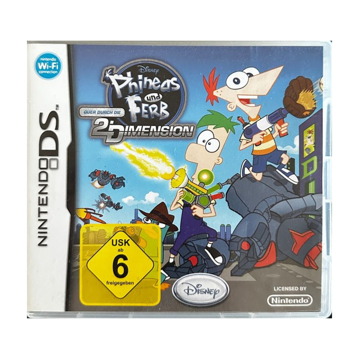 Phineas und Ferb: Quer durch die 2Dimension - NDS Spiel – freigestelltes Hauptbild