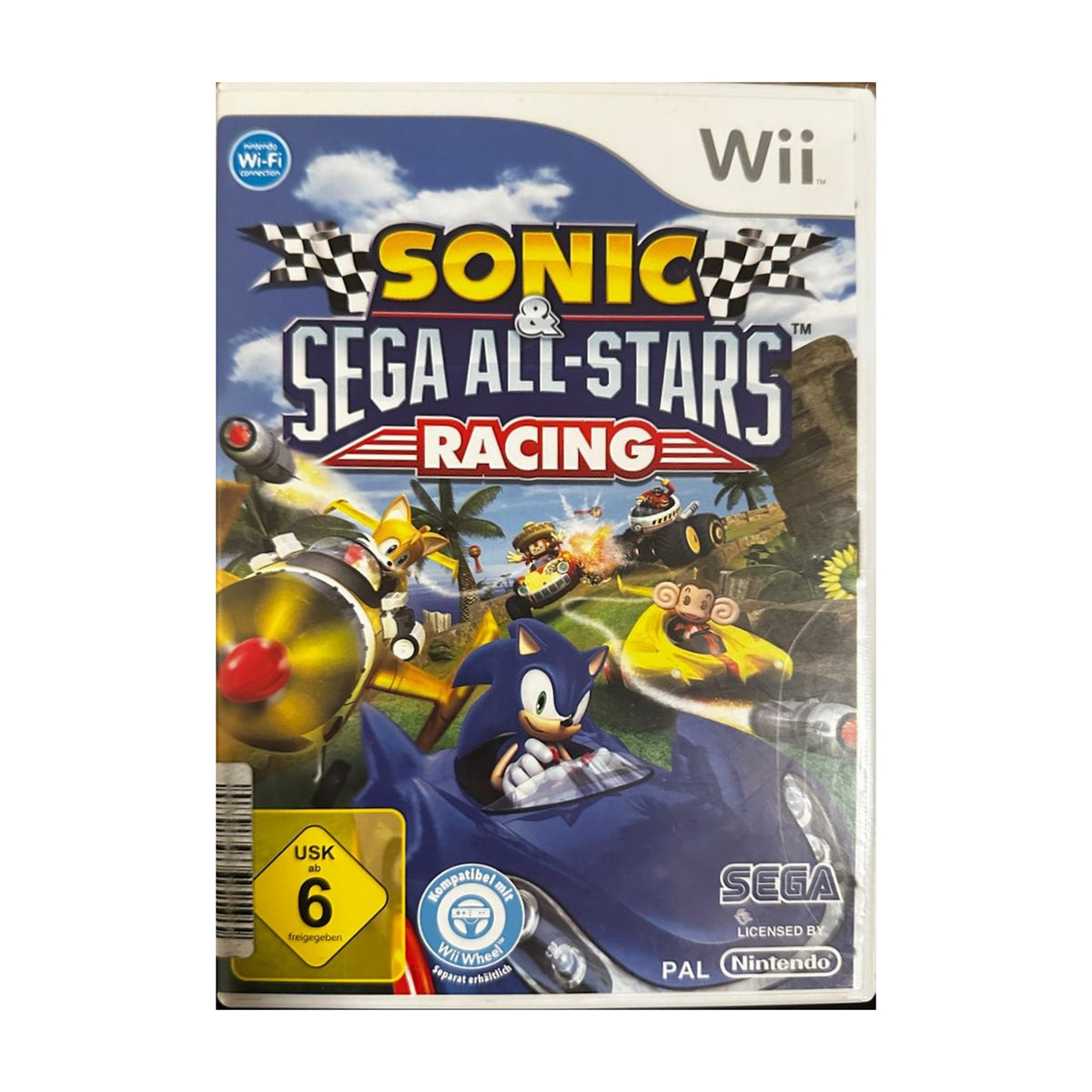 Sonic & SEGA All-Stars Racing - Nintendo Wii Spiel – freigestelltes Hauptbild