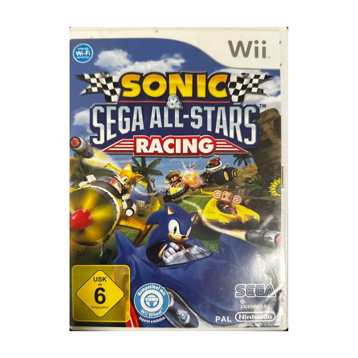 Sonic & SEGA All-Stars Racing - Nintendo Wii Spiel – freigestelltes Hauptbild