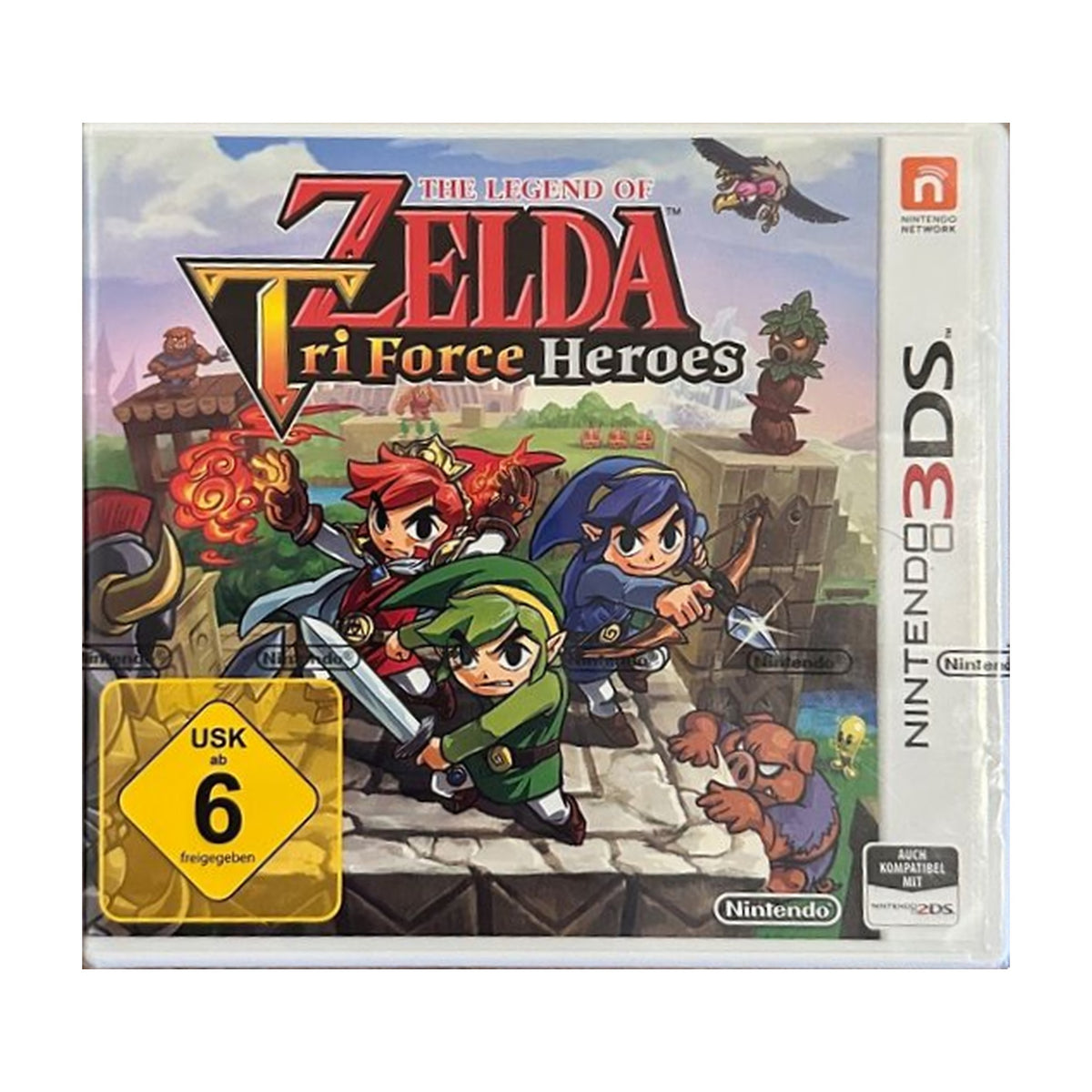 The Legend of Zelda: Tri Force Heroes - Nintendo 3DS Spiel [SEALED] – freigestelltes Hauptbild