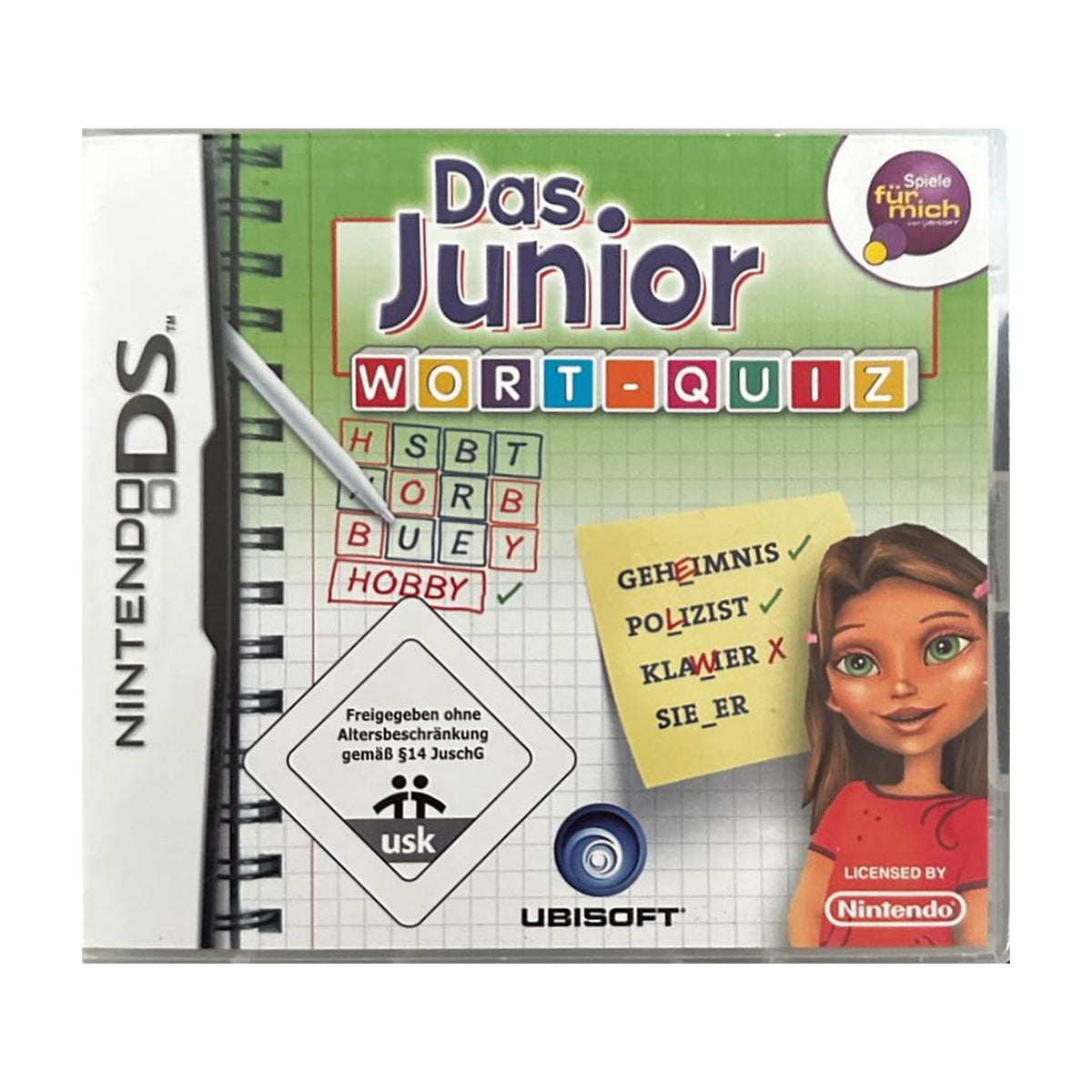 Das Junior Wort-Quiz - Nintendo DS Spiel – freigestelltes Hauptbild