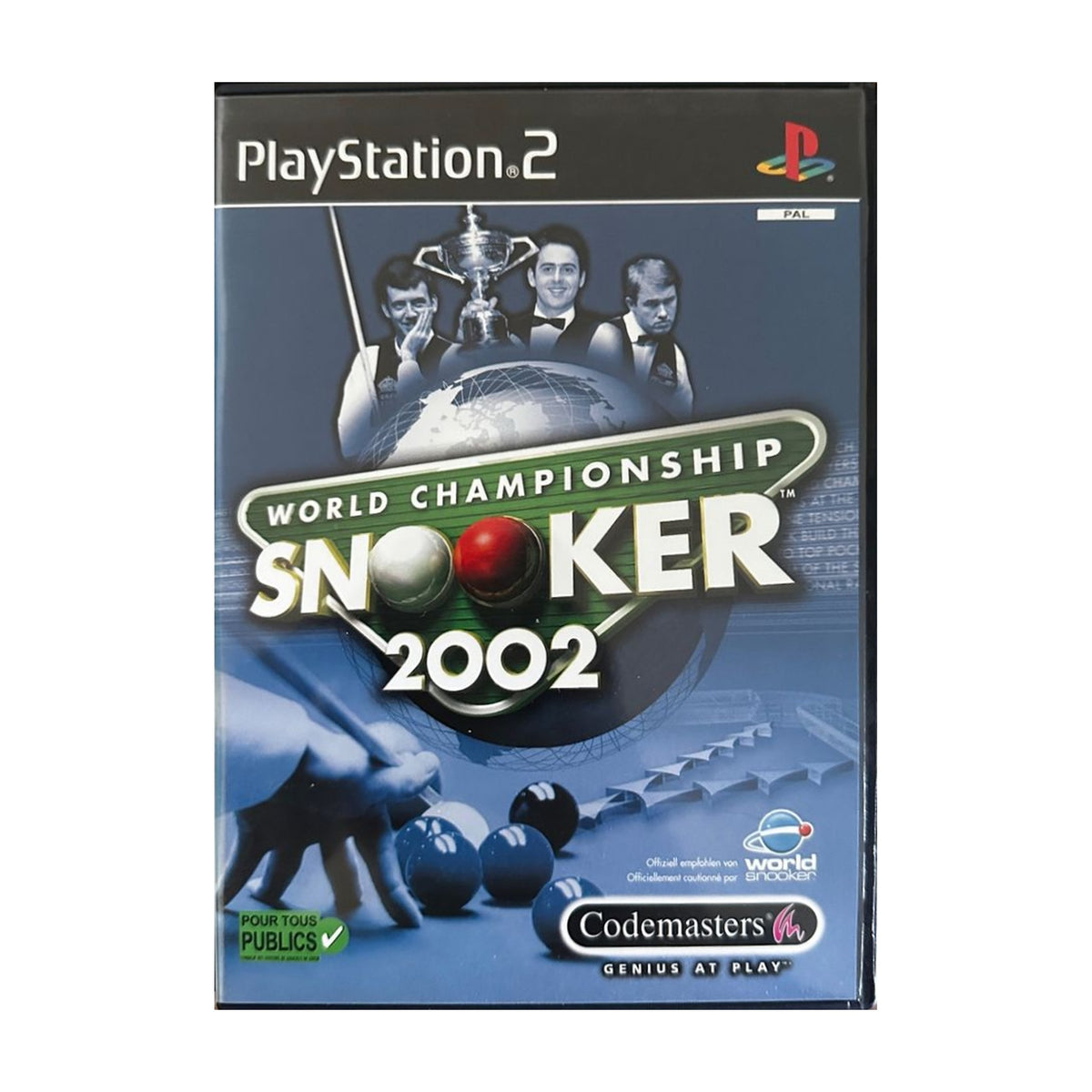 World Championship Snooker 2002 - PS2 Spiel – freigestelltes Hauptbild