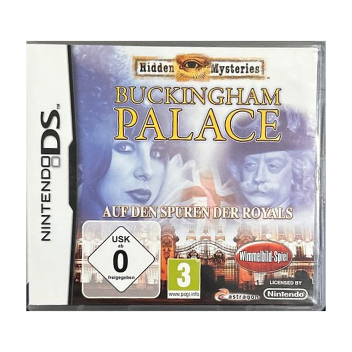 Hidden Mysteries: Buckingham Palace - Nintendo DS Spiel – freigestelltes Hauptbild