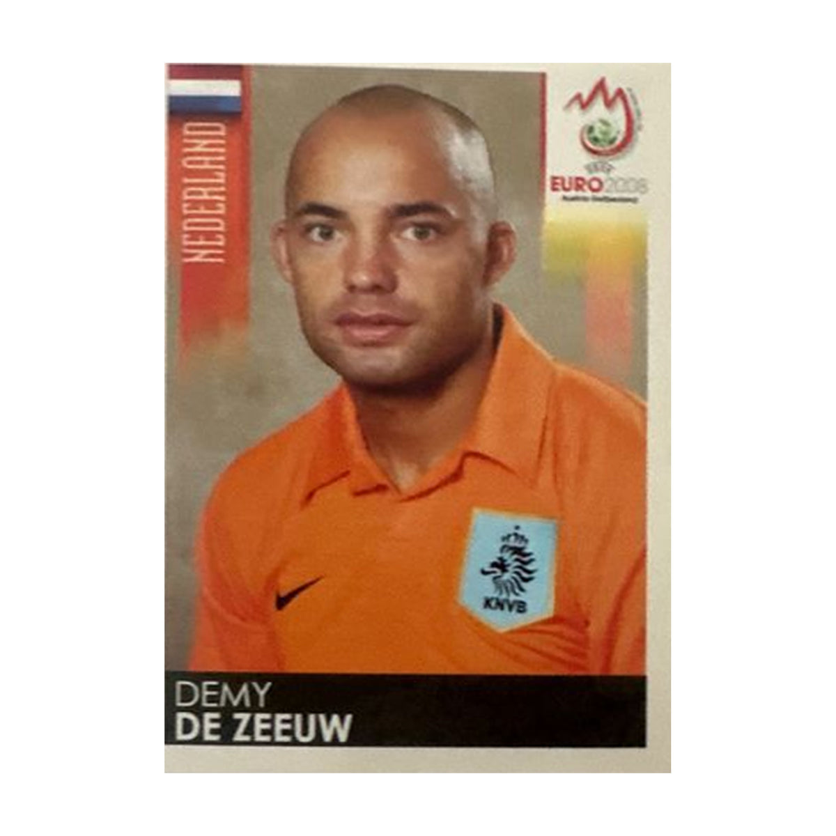 Panini UEFA EURO 2008 – Nr. 266 – Demy De Zeeuw – Schweizer Edition – Vorderseite