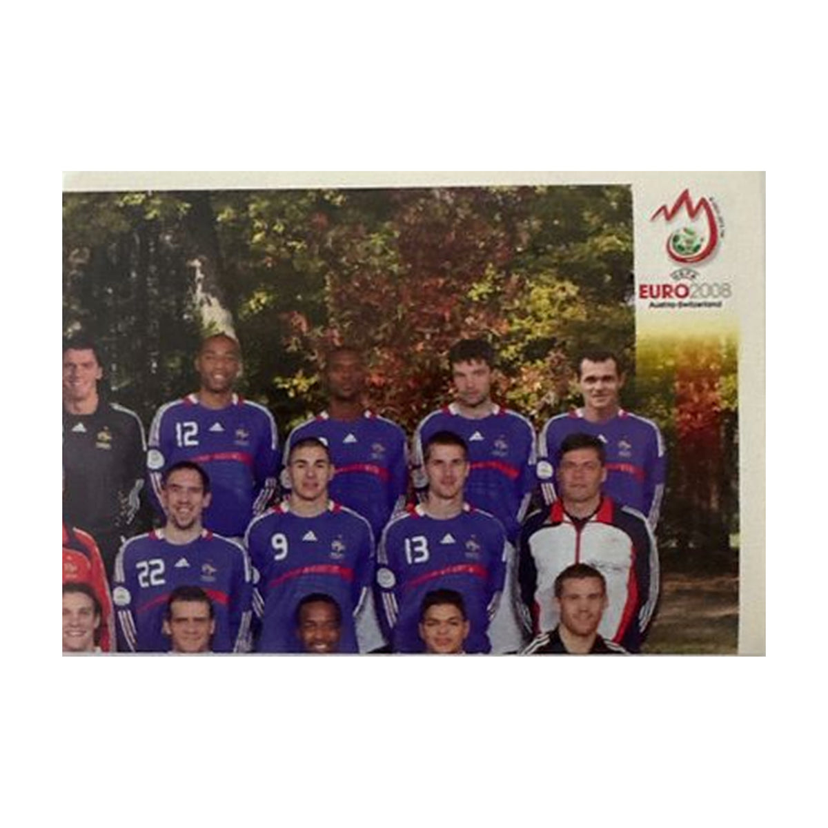 Panini UEFA EURO 2008 – Nr. 334 – Frankreich Mannschaft Teilbild oben rechts – Schweizer Edition – Vorderseite