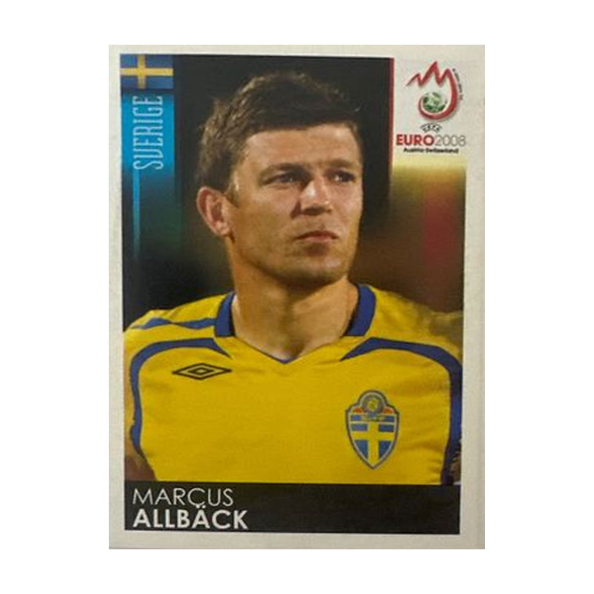 Panini UEFA EURO 2008 – Nr. 407 – Marcus Allbäck – Schweizer Edition – Vorderseite