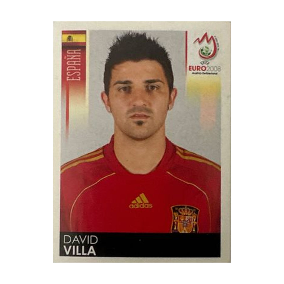 Panini UEFA EURO 2008 – Nr. 433 – David Villa – Schweizer Edition – Vorderseite