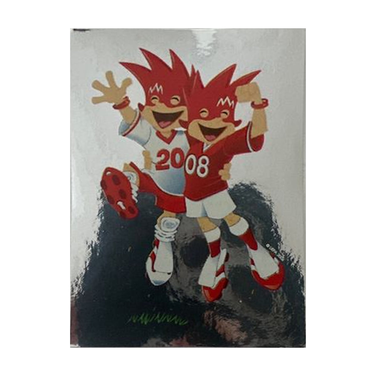 Panini UEFA EURO 2008 – Nr. 5 – Trix und Flix Maskottchen – Schweizer Edition – Vorderseite