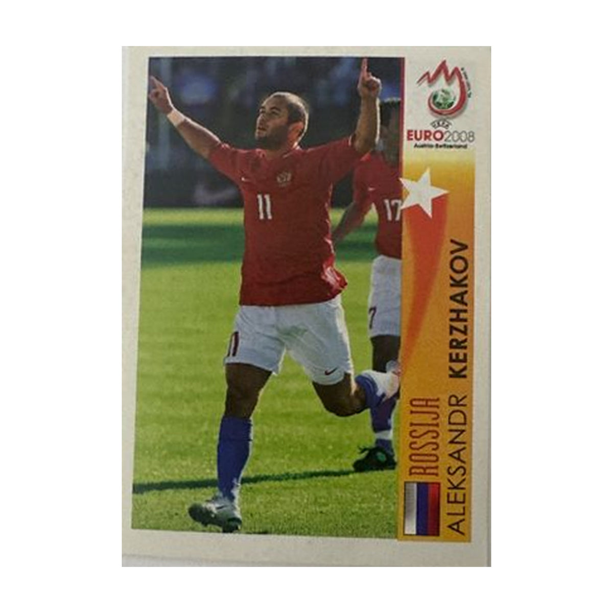 Panini UEFA EURO 2008 – Nr. 510 – Aleksandr Kerzhakov – Action – Schweizer Edition – Vorderseite