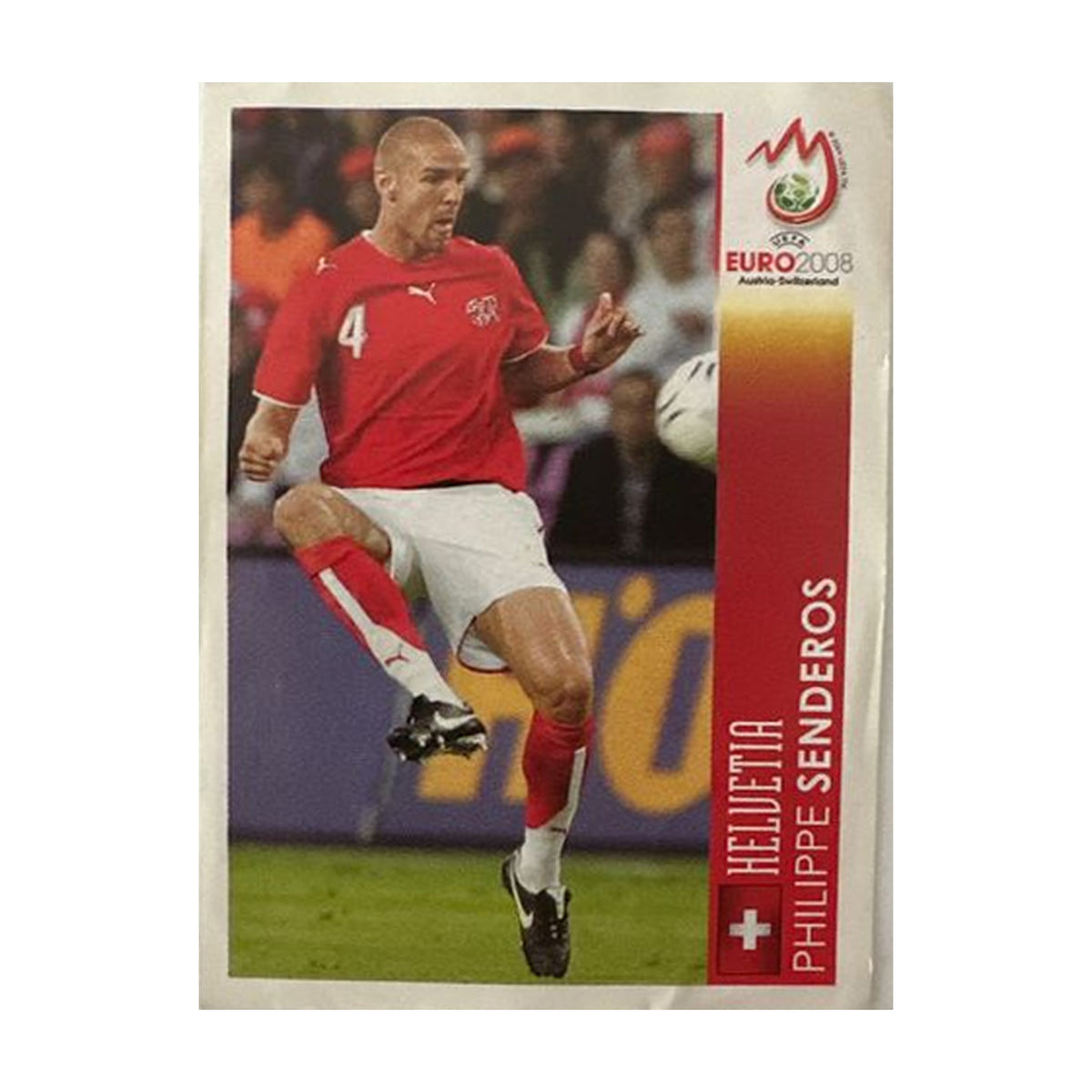 Panini UEFA EURO 2008 – Nr. P18 – Philippe Senderos – Action – Schweizer Edition – Vorderseite