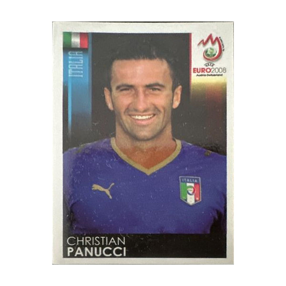 Panini UEFA EURO 2008 – Nr. 288 – Christian Panucci – Südamerika-Version – Vorderseite