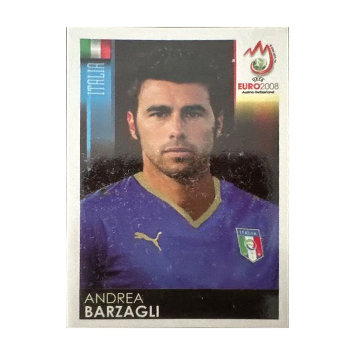 Panini UEFA EURO 2008 – Nr. 290 – Andrea Barzagli – Südamerika-Version – Vorderseite