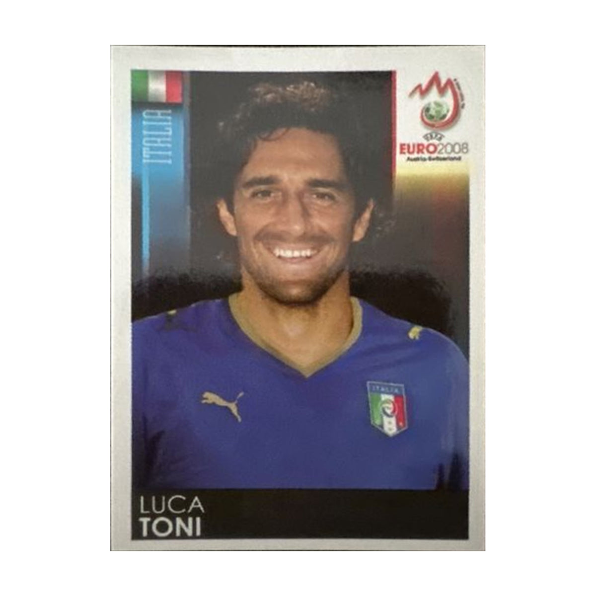 Panini UEFA EURO 2008 – Nr. 301 – Luca Toni – Südamerika-Version – Vorderseite