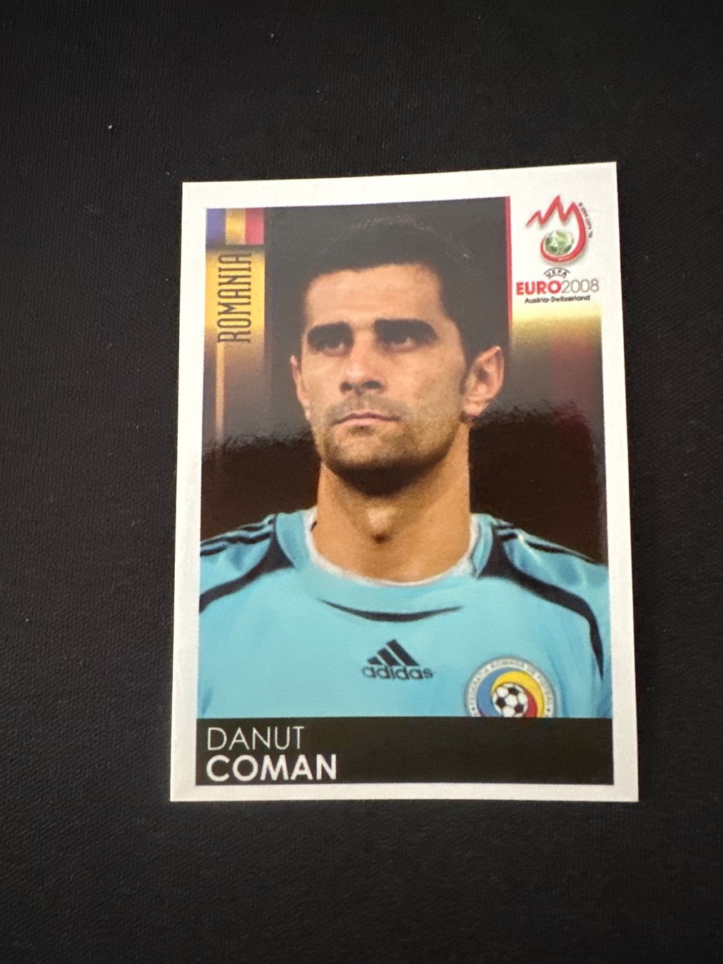Panini UEFA EURO 2008 – Nr. 331 – Danut Coman – Südamerika-Version – Originalfoto Vorderseite