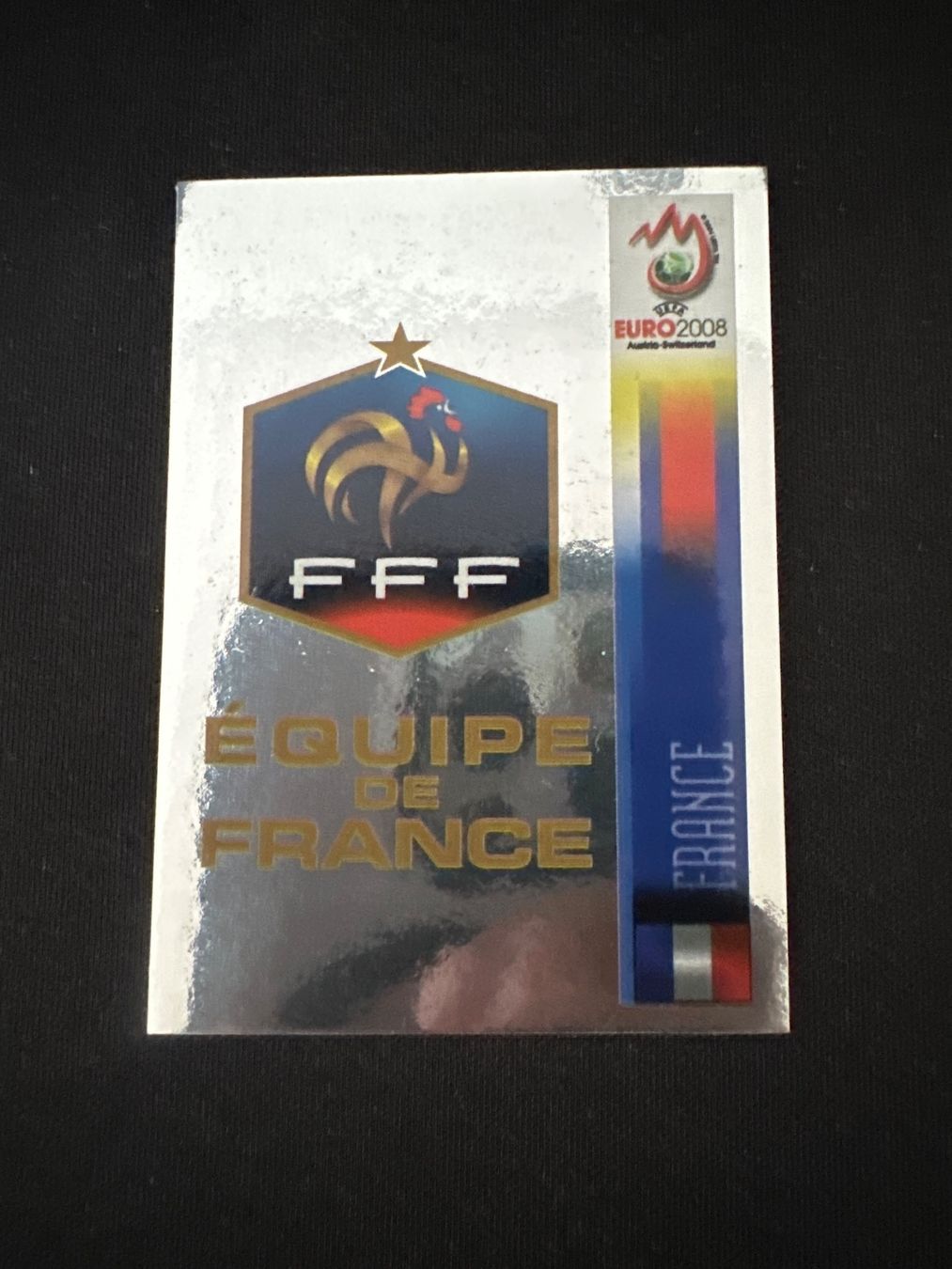 Panini UEFA EURO 2008 – Nr. 337 – Frankreich Logo – Südamerika-Version – Originalfoto Vorderseite