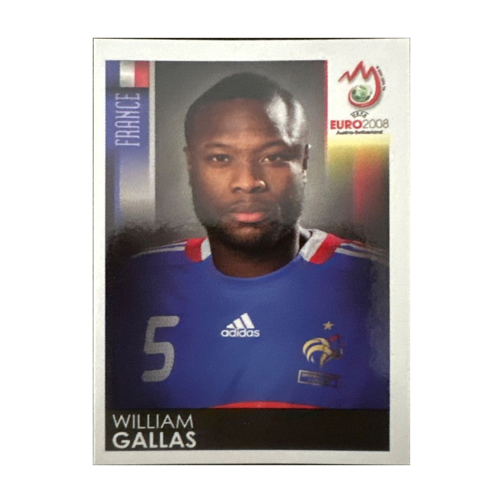 Panini UEFA EURO 2008 – Nr. 340 – William Gallas – Südamerika-Version – Vorderseite
