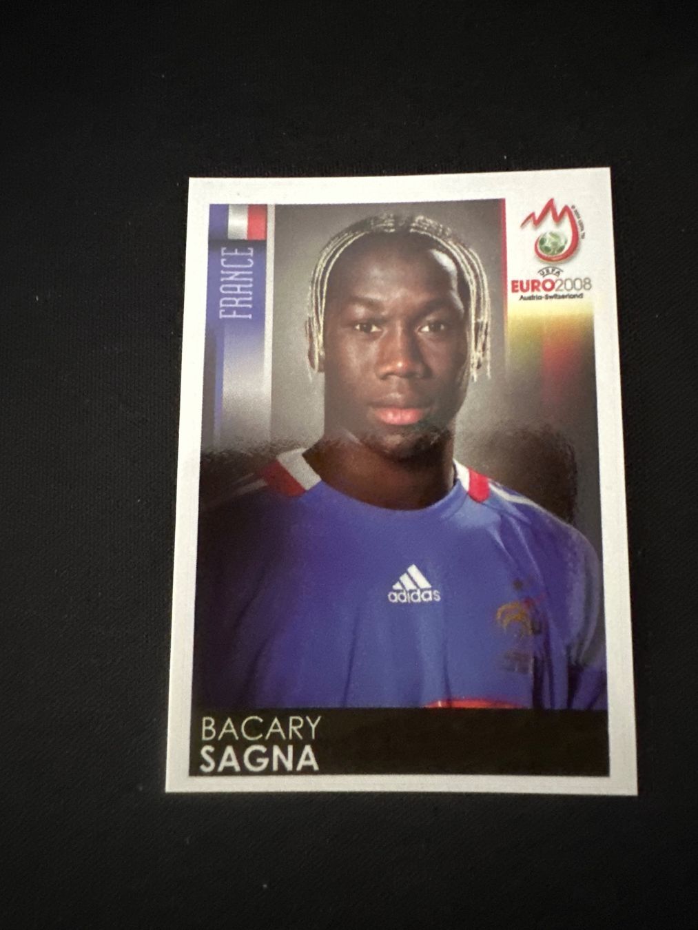 Panini UEFA EURO 2008 – Nr. 344 – Bacary Sagna – Südamerika-Version – Originalfoto Vorderseite