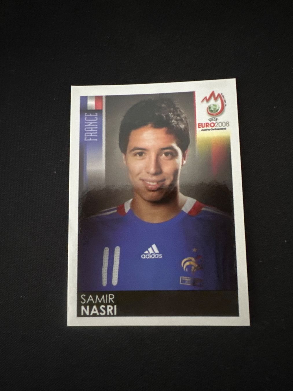 Panini UEFA EURO 2008 – Nr. 349 – Samir Nasri – Südamerika-Version – Originalfoto Vorderseite