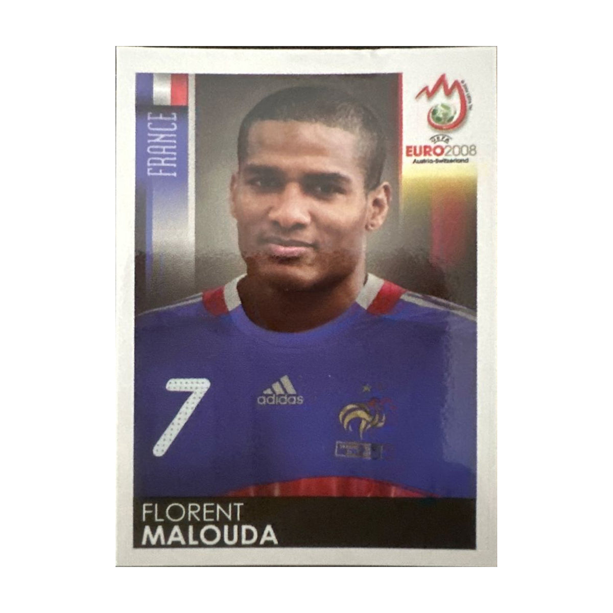 Panini UEFA EURO 2008 – Nr. 350 – Florent Malouda – Südamerika-Version – Vorderseite
